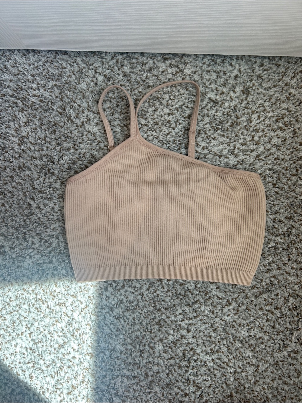 Nude Aerie Bra Crop Top